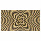 Vidaxl vloerkleed natuurlijk en zwart 80 x 150 cm jute