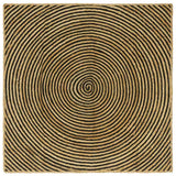 Vidaxl vloerkleed natuurlijk en zwart 120 x 120 cm jute