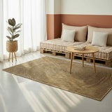 Vidaxl vloerkleed natuurlijk en zwart 160 x 160 cm jute