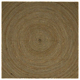 Vidaxl vloerkleed natuurlijk en zwart 300 x 300 cm jute