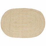 Vidaxl vloerkleed natuurlijk en wit 122 x 183 cm jute