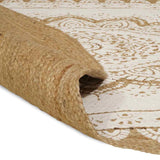 Vidaxl jute tapijt bloemen naturel 205 x 305 cm jute