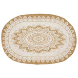 Vidaxl jute tapijt bloemen naturel 205 x 305 cm jute
