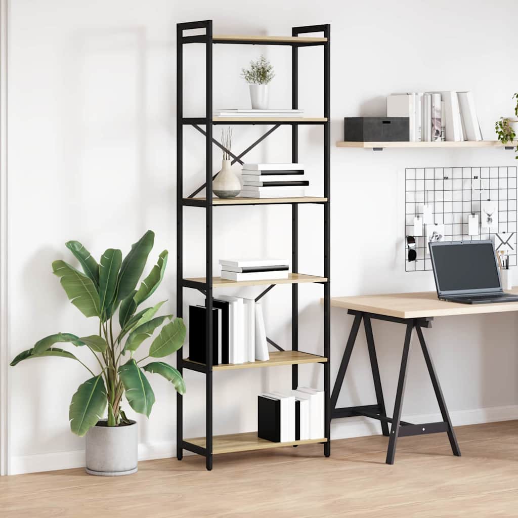 Vidaxl boekenkast 60 x 30 x 189,5 cm bewerkt hout sonoma eiken