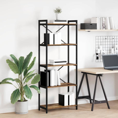 Vidaxl boekenkast 60 x 30 x 155 cm bewerkt hout oud hout