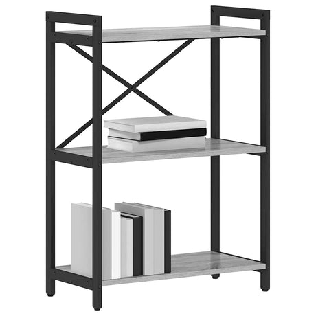 Vidaxl boekenkast 60 x 30 x 85 cm bewerkt hout grijs sonoma