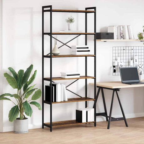 Vidaxl boekenkast 80 x 30 x 189,5 cm bewerkt hout oud hout