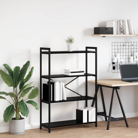 Vidaxl boekenkast 80 x 30 x 120 cm bewerkt hout zwart eiken