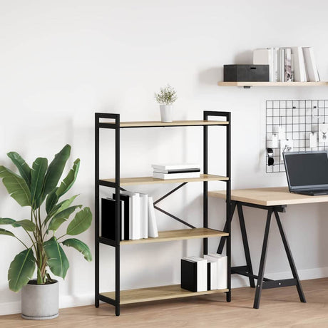 Vidaxl boekenkast 80 x 30 x 120 cm bewerkt hout sonoma eiken
