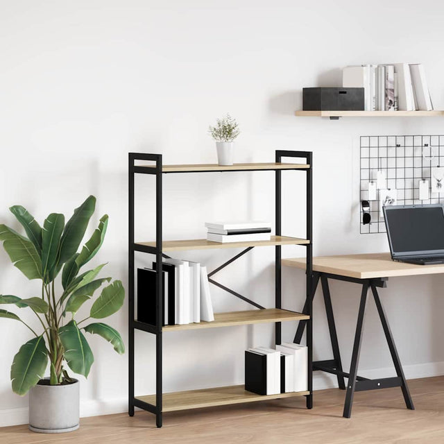 Vidaxl boekenkast 80 x 30 x 120 cm bewerkt hout sonoma eiken