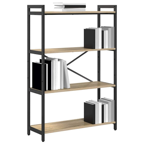 Vidaxl boekenkast 80 x 30 x 120 cm bewerkt hout sonoma eiken
