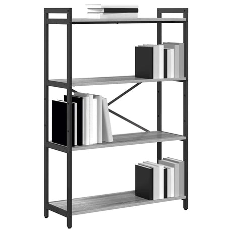 Vidaxl boekenkast 80 x 30 x 120 cm bewerkt hout grijs sonoma