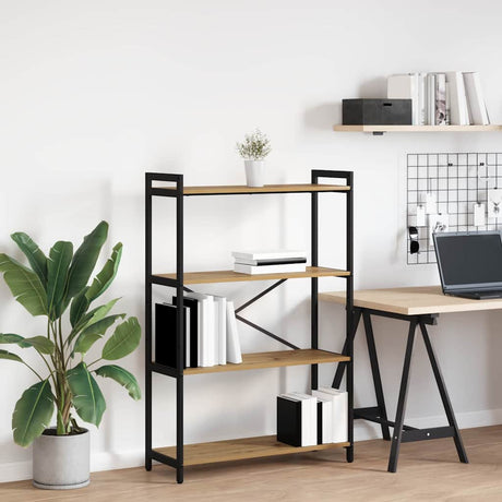 Vidaxl boekenkast 80 x 30 x 120 cm bewerkt hout artisan eiken