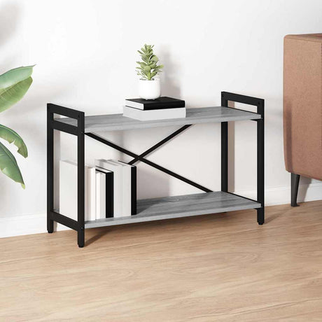 Vidaxl boekenkast 80 x 30 x 50 cm bewerkt hout grijs sonoma
