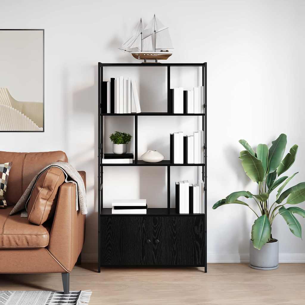 Vidaxl boekenkast 80 x 30 x 155,5 cm bewerkt hout zwart eiken