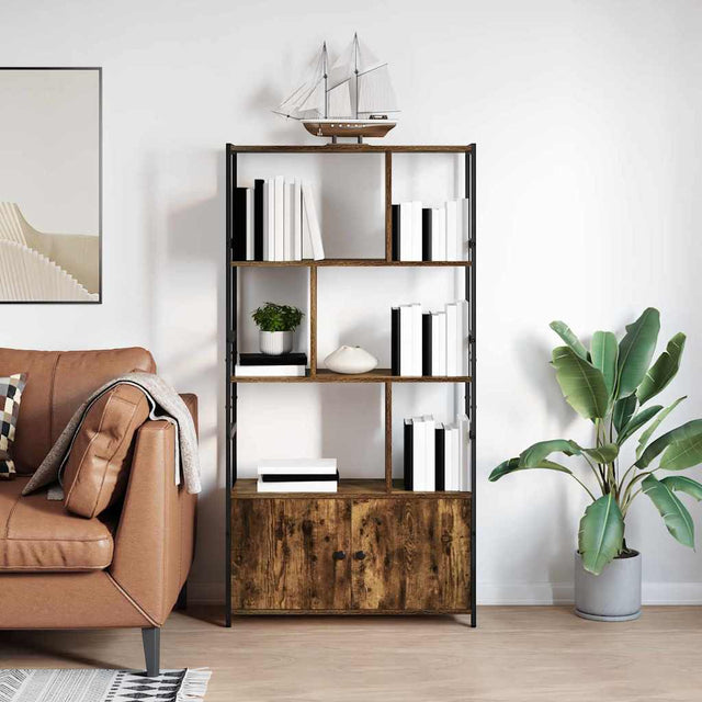 Vidaxl boekenkast 80 x 30 x 155,5 cm bewerkt hout gerookt eiken