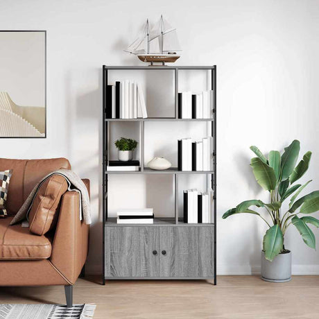 Vidaxl boekenkast 80 x 30 x 155,5 cm bewerkt hout grijs sonoma
