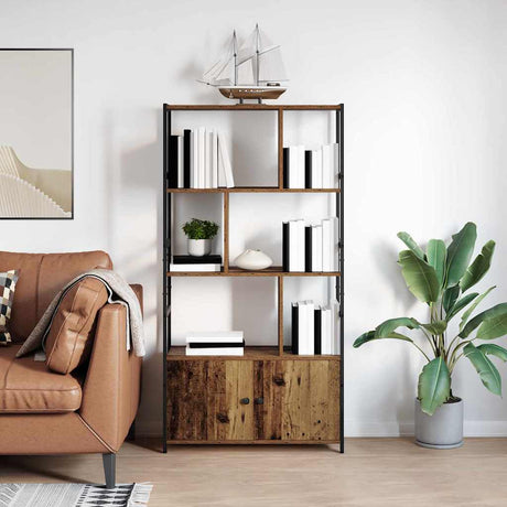 Vidaxl boekenkast 80 x 30 x 155,5 cm bewerkt hout oud hout
