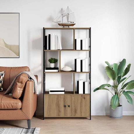 Vidaxl boekenkast 80 x 30 x 155,5 cm bewerkt hout artisan eiken