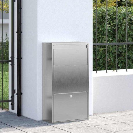 Vidaxl pakket inwerp box zilver 44 x 22 x 82 cm roestvrij staal