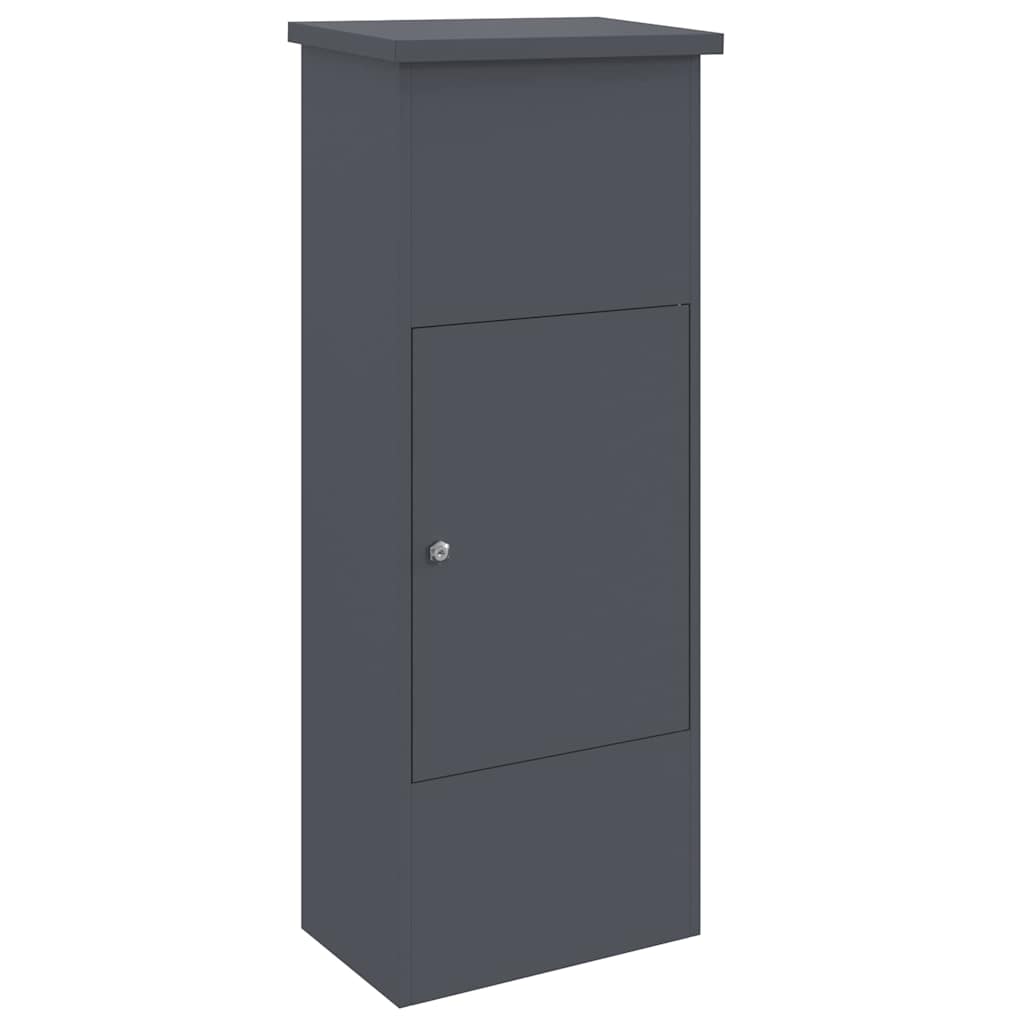 Vidaxl pakket inwerp box met slot antraciet 44,5 x 29 x 110,5 cm staal