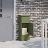 Vidaxl pakket inwerp box olijfgroen 44,5 x 29 x 110,5 cm staal