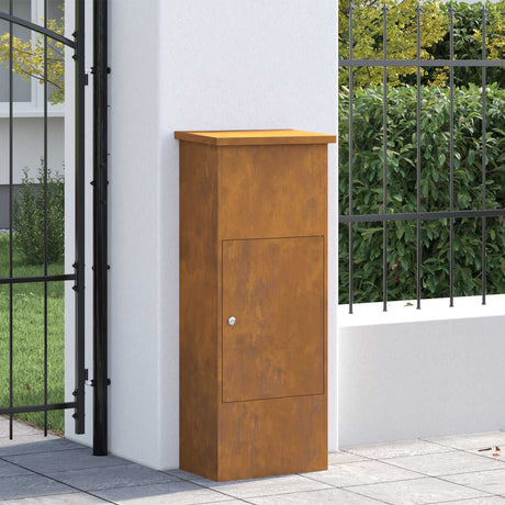 Vidaxl pakket inwerp box roestig 44,5 x 29 x 110,5 cm weervast staal