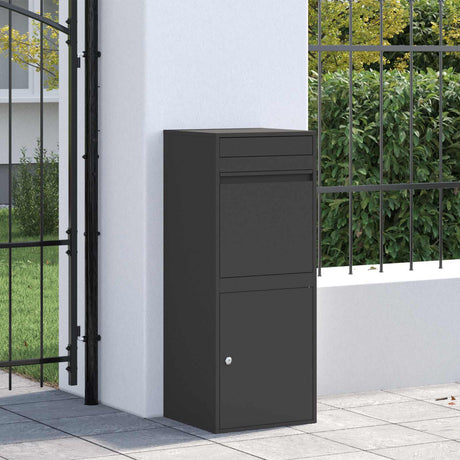 Vidaxl pakket inwerp box met opslag zwart 41 x 38 x 103 cm staal