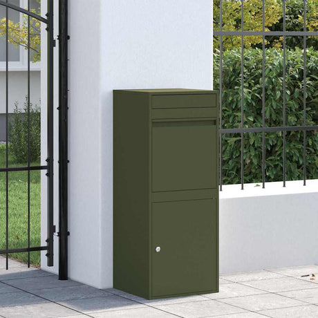 Vidaxl pakket inwerp box met opslag olijfgroen 41 x 38 x 103 cm staal