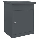Vidaxl pakket inwerp box met opslag antraciet 47,5 x 38 x 59 cm staal
