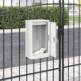 Vidaxl brievenbus met opslag met de deur wit 30 x 20 x 55 cm staal