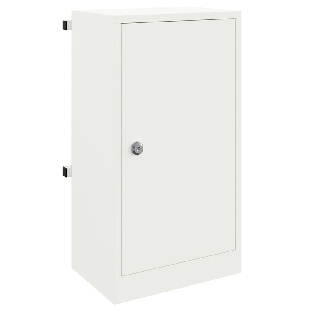 Vidaxl brievenbus met opslag met de deur wit 30 x 20 x 55 cm staal