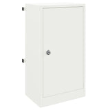 Vidaxl brievenbus met opslag met de deur wit 30 x 20 x 55 cm staal