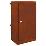 Vidaxl brievenbus met opslag roestig 30 x 20 x 55 cm cortenstaal