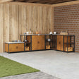Vidaxl keukenplankeenheid hattem roestig 40 x 50 x 92 cm staal