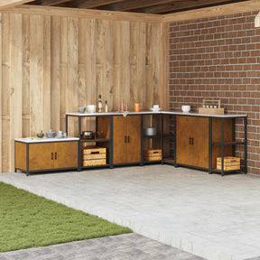 Vidaxl keukenopslag kast hattem roestig 60 x 50 x 92 cm staal