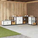 Vidaxl keukenopslag kast hattem wit 90 x 50 x 53 cm staal
