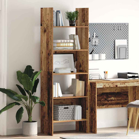 Vidaxl boekenkast 5-laags 60 x 35 x 180 cm bewerkt hout oudhout