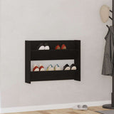Vidaxl schoenenkast met plank zwart eiken 85 x 18 x 90 cm bewerkt hout