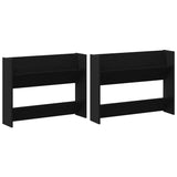 Vidaxl schoenenkast 2 pcs zwart eiken 85 x 18 x 90 cm bewerkt hout