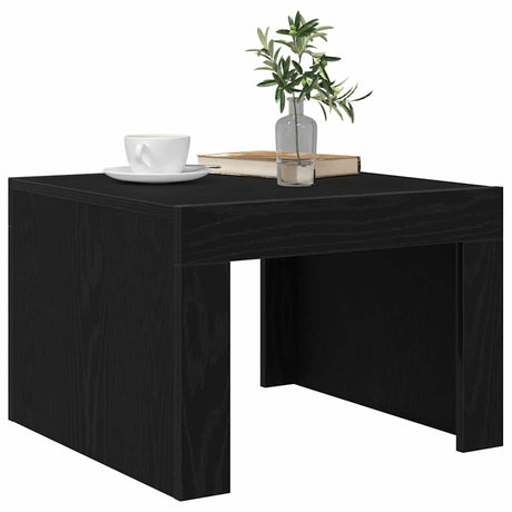 Vidaxl salontafel zwart eiken 50 x 50 x 35 cm bewerkt hout