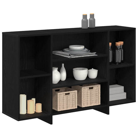 Vidaxl dressoir zwart eiken 120 x 30 x 75 cm bewerkt hout