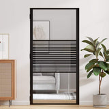 Vidaxl glazen deur gestreept zwart 76 x 3.5 x 201.5 cm aluminium