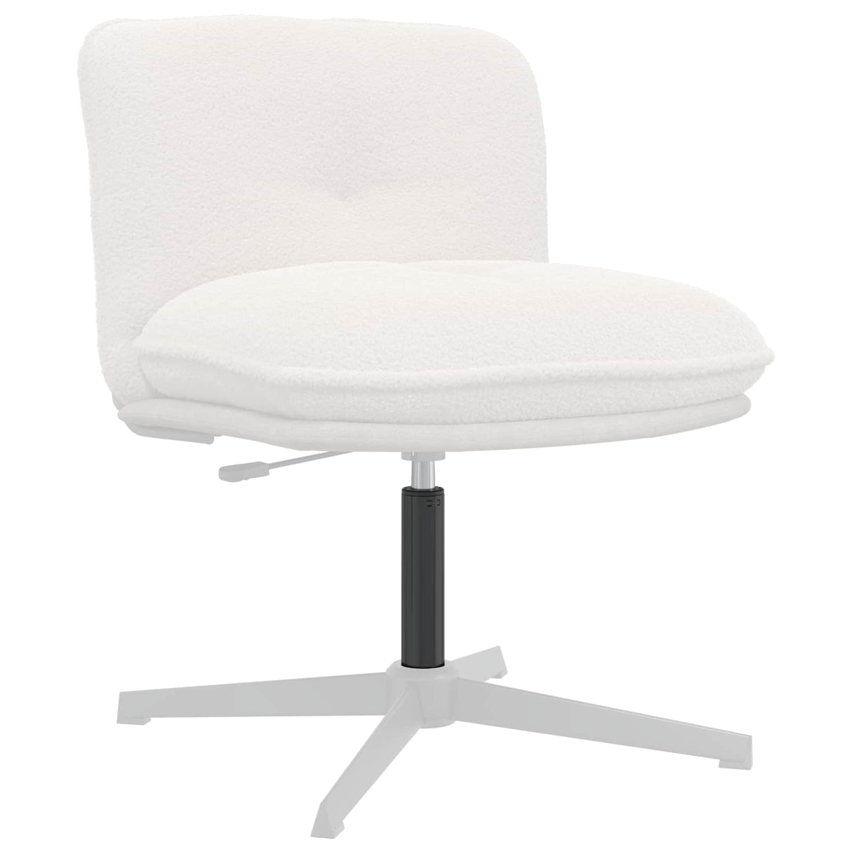 Vidaxl kantoorstoel gascilinder zwart 307-447 mm ijzer