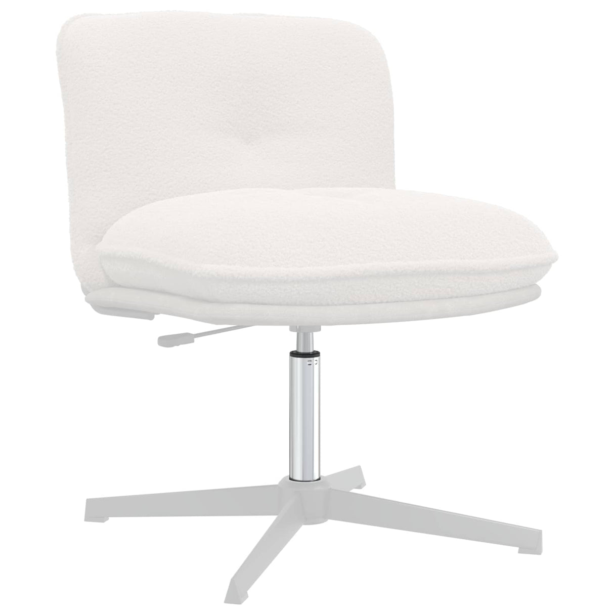 Vidaxl kantoorstoel gascilinder chroom 307-447 mm ijzer