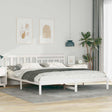 Vidaxl bedframe met hoofdeinde wit 180 x 200 cm massief grenenhout