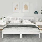 Vidaxl bedframe met hoofdeinde wit 180 x 200 cm massief grenenhout