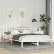 Vidaxl bedframe met hoofdeinde wit 160 x 200 cm massief grenenhout