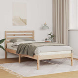 Vidaxl bedframe met hoofdeinde bruin 80 x 200 cm massief grenenhout