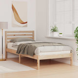 Vidaxl bedframe met hoofdeinde bruin 80 x 200 cm massief grenenhout